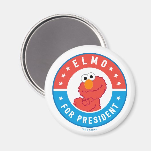 Elmo für Präsident Abzeichen Magnet (Vorderseite/Rückseite)