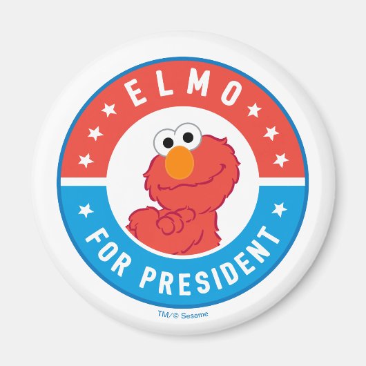Elmo für Präsident Abzeichen Magnet (Vorne)