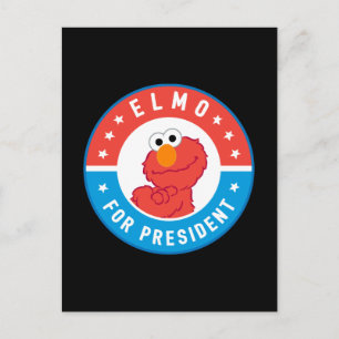 Elmo für Präsident Abzeichen Postkarte