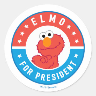 Elmo für Präsident Abzeichen Runder Aufkleber