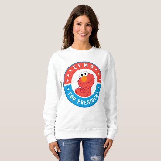 Elmo für Präsident Abzeichen Sweatshirt (Vorne ganz)