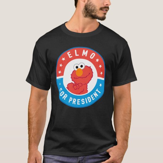 Elmo für Präsident Abzeichen T-Shirt (Vorderseite)