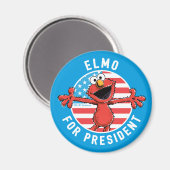Elmo für Präsident - Flagge Magnet (Vorderseite/Rückseite)
