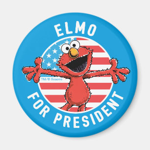 Elmo für Präsident - Flagge Magnet