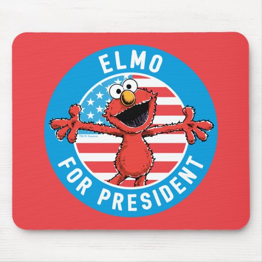 Elmo für Präsident - Flagge Mousepad (Vorne)