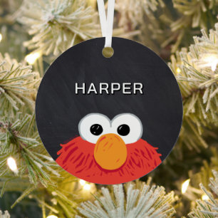 Elmo-Gesicht-Schultafel   Benutzerdefinierter Name Ornament Aus Metall