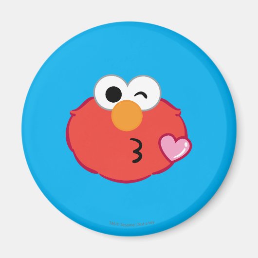 Elmo Gesicht wirft einen Kuss Magnet (Vorne)