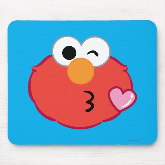 Elmo Gesicht wirft einen Kuss Mousepad (Vorne)