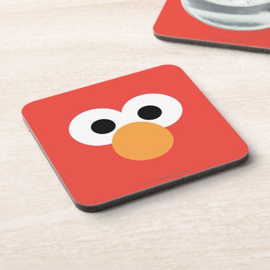 Elmo großes Gesicht Getränkeuntersetzer (Linke Seite)