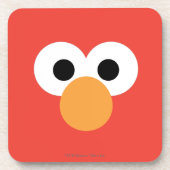 Elmo großes Gesicht Getränkeuntersetzer (Vorderseite)