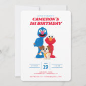 Elmo, Grover & Tango Einladung zum Geburtstag (Vorderseite)