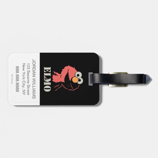 Elmo Half Gepäckanhänger (Rückseite horizontal)