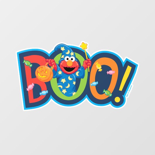 Elmo | Halloween Boo! Fensteraufkleber (Blatt)