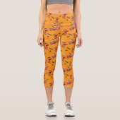 Elmo | Halloween Boo Pattern Capri Leggings (Vorderseite)