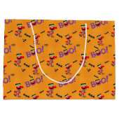 Elmo | Halloween Boo Pattern Große Geschenktüte (Rückseite)