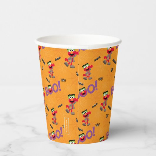Elmo | Halloween Boo Pattern Pappbecher (Rechts)