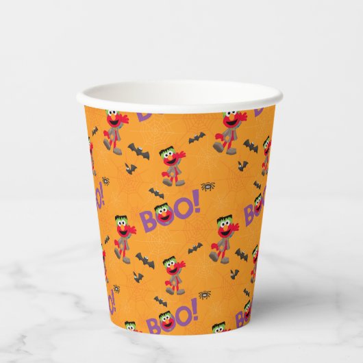 Elmo | Halloween Boo Pattern Pappbecher (Vorderseite)