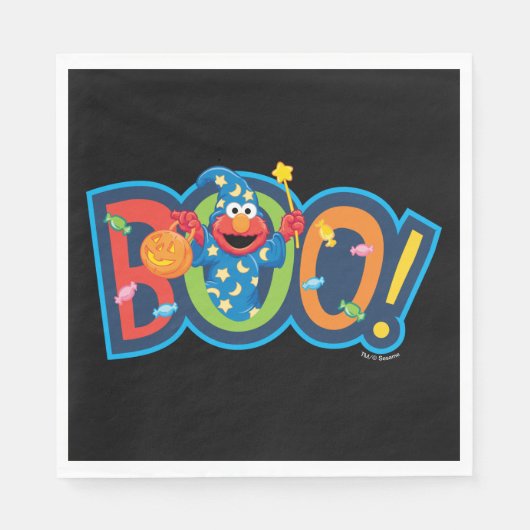 Elmo | Halloween Boo! Serviette (Vorderseite)