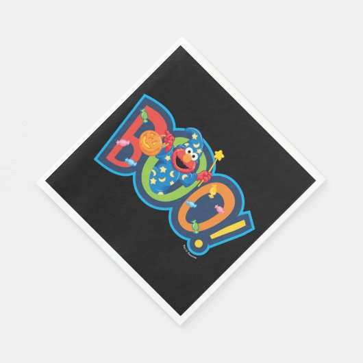 Elmo | Halloween Boo! Serviette (Ecke)