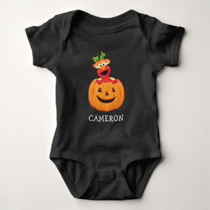 Elmo Halloween Jack-O-Lantern Baby Strampler