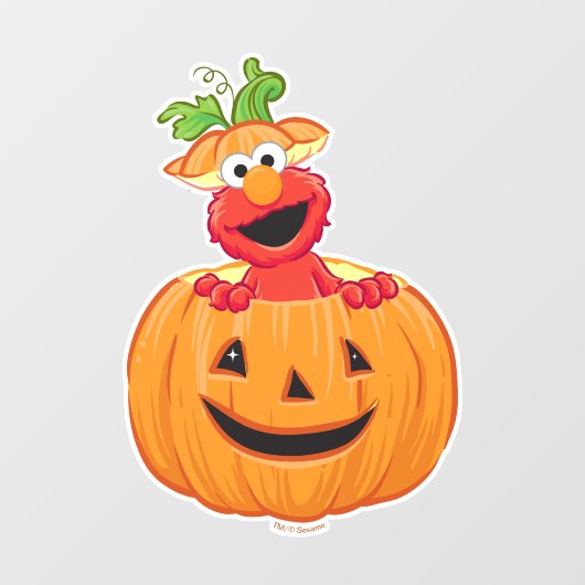 Elmo | Halloween Jack-O-Lantern Fensteraufkleber (Blatt)