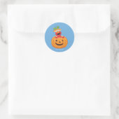 Elmo | Halloween Jack-O-Lantern Runder Aufkleber (Tasche)