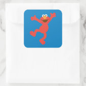 Elmo Happy Dancing Quadratischer Aufkleber (Tasche)