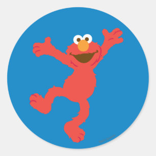 Elmo Happy Dancing Runder Aufkleber