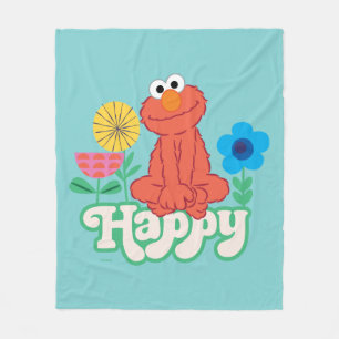 Elmo Happy! Fleecedecke