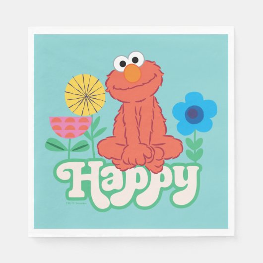 Elmo Happy! Serviette (Vorderseite)