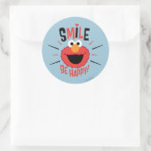 Elmo Happy Smile Runder Aufkleber (Tasche)