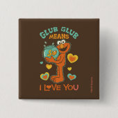 Elmo Holding seinen Haustier Goldfish Button (Vorderseite)