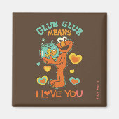 Elmo Holding seinen Haustier Goldfish Magnet (Vorne)