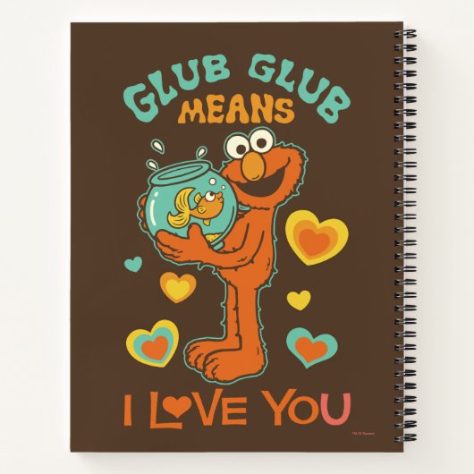 Elmo Holding seinen Haustier Goldfish Notizblock (Rückseite)