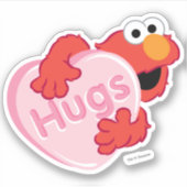 Elmo "Hugs" Valentine Heart Candy Aufkleber (Vorderseite)