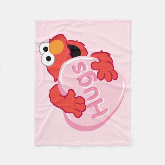 Elmo "Hugs" Valentine Heart Candy Fleecedecke (Vorderseite)