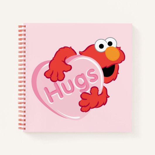 Elmo "Hugs" Valentine Heart Candy Notizblock (Vorderseite)