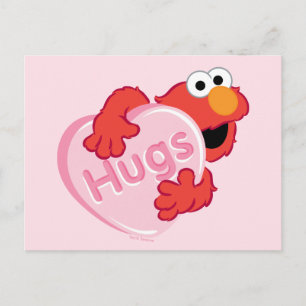 Elmo "Hugs" Valentine Heart Candy Postkarte