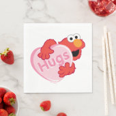 Elmo "Hugs" Valentine Heart Candy Serviette (Beispiel)