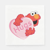 Elmo "Hugs" Valentine Heart Candy Serviette (Vorderseite)