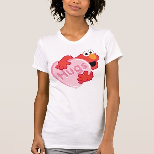 Elmo "Hugs" Valentine Heart Candy T-Shirt (Vorderseite)