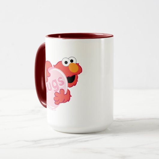 Elmo "Hugs" Valentine Heart Candy Tasse (Vorderseite Links)