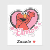 Elmo im Herzen Valentine Aufkleber (Blatt)