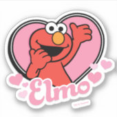 Elmo im Herzen Valentine Aufkleber (Vorderseite)