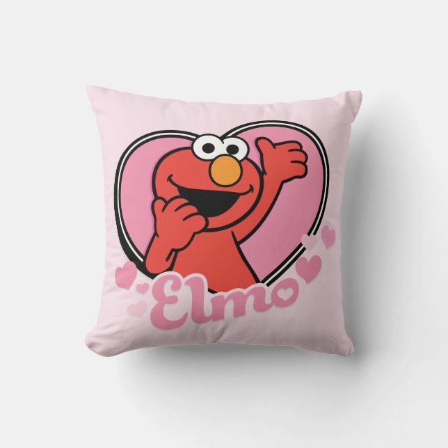 Elmo im Herzen Valentine Kissen (Vorderseite)