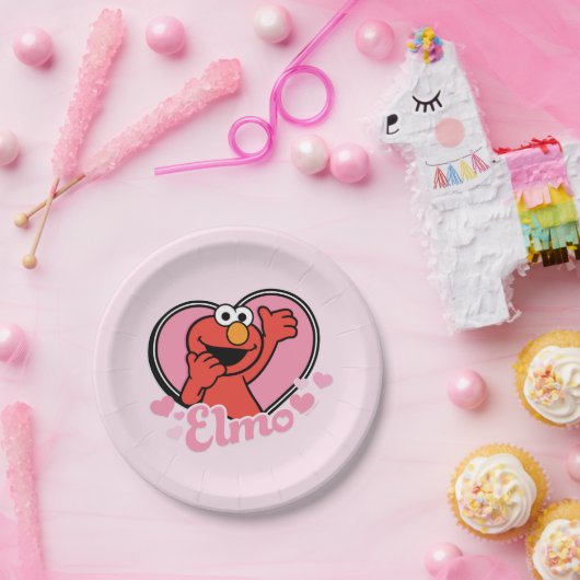 Elmo im Herzen Valentine Pappteller (Party)