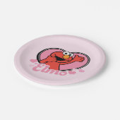 Elmo im Herzen Valentine Pappteller (Schrägansicht)