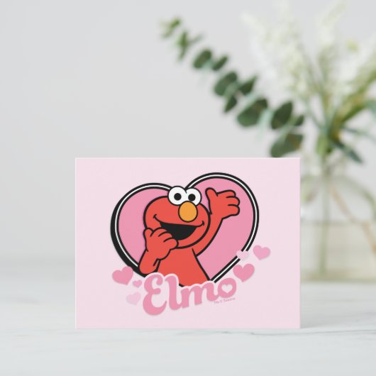 Elmo im Herzen Valentine Postkarte (Stehend Vorderseite)