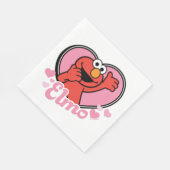 Elmo im Herzen Valentine Serviette (Ecke)