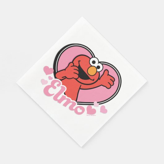Elmo im Herzen Valentine Serviette (Ecke)